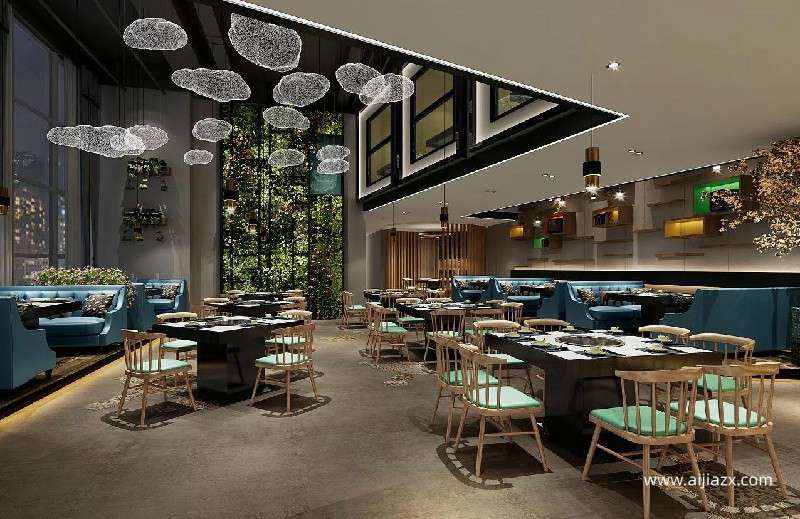 100平米火鍋店設(shè)計(jì)，小型主題火鍋店室內(nèi)設(shè)計(jì)