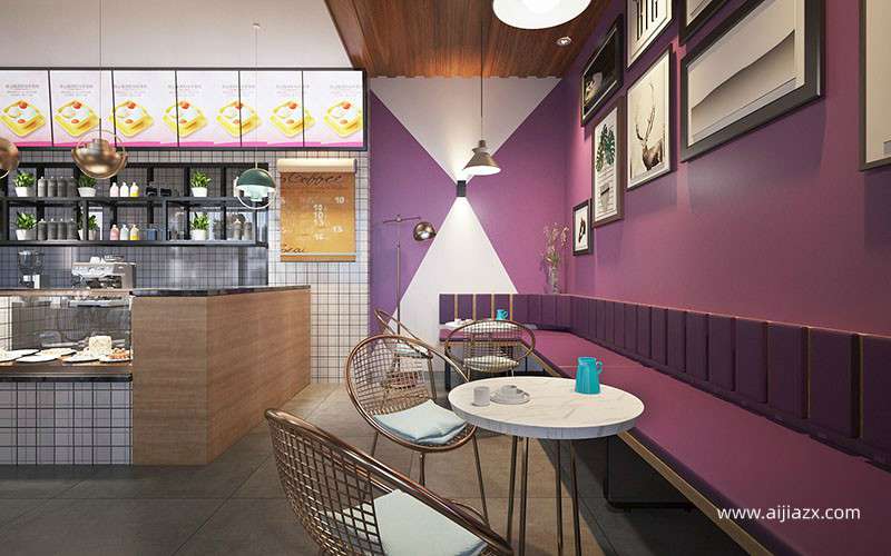 鄭州甜品店設計,甜品店室內軟裝設計方案