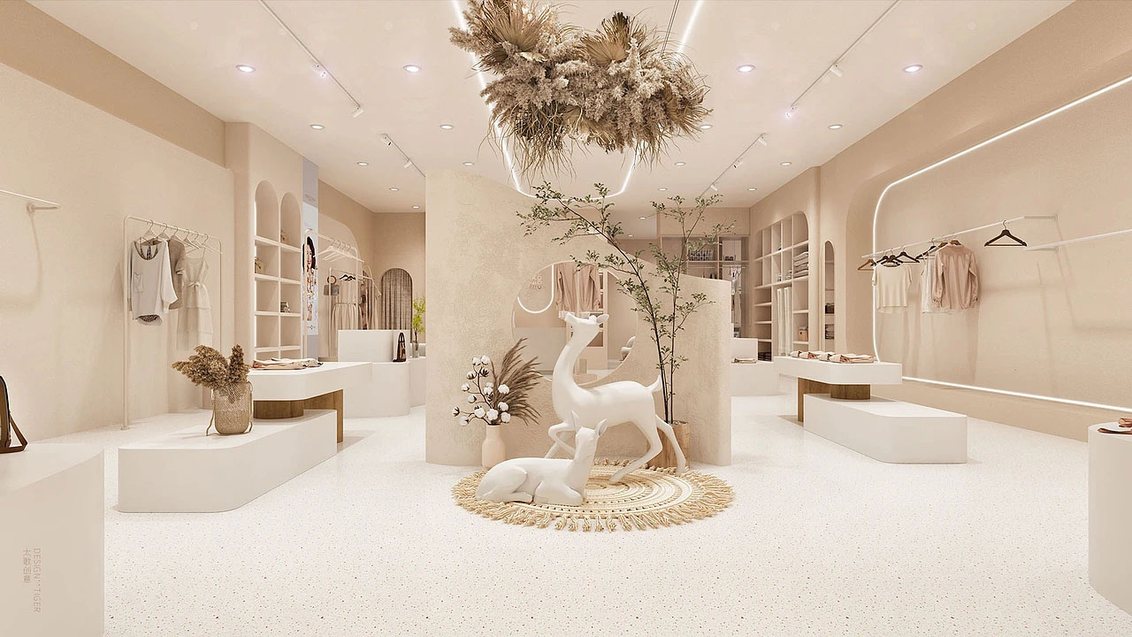 210平米鄭州女裝店面裝修設(shè)計(jì)效果圖