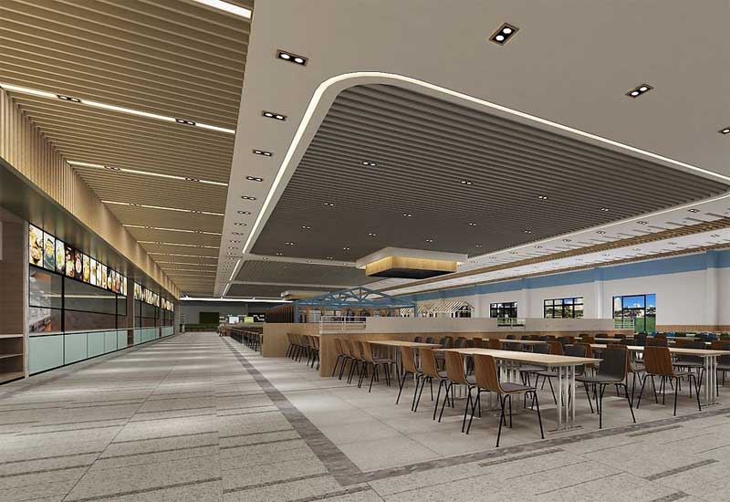 鄭州學校食堂裝修工期安排:食堂不同餐區(qū)的施工順序